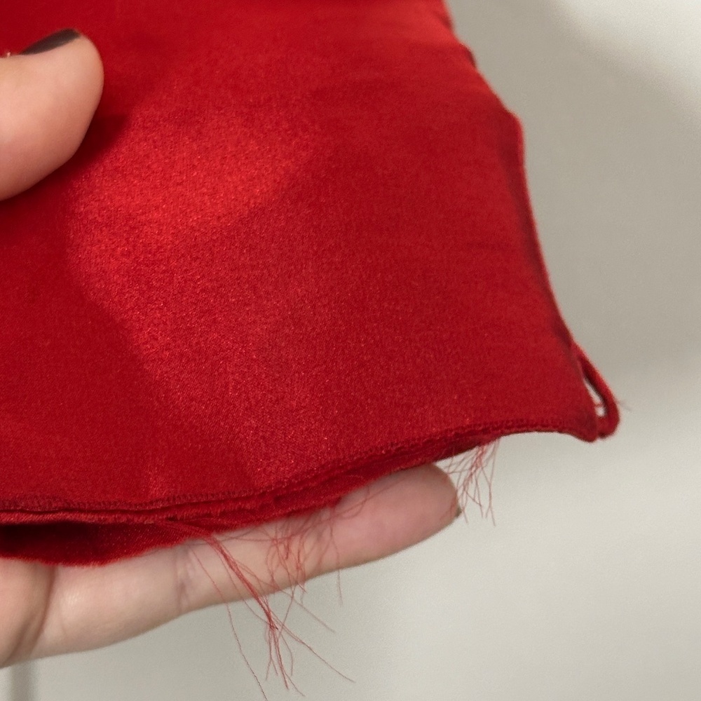 Vintage Christian Dior Red Silk Blouse | Tricots et Coordonnés | EU 44 / US 12 - Picture 3 of 10